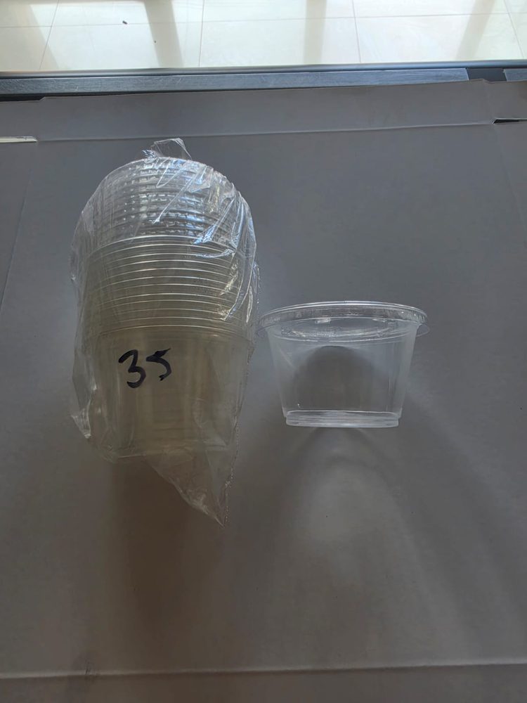 Vaso plástico transparente 4 oz con tapa