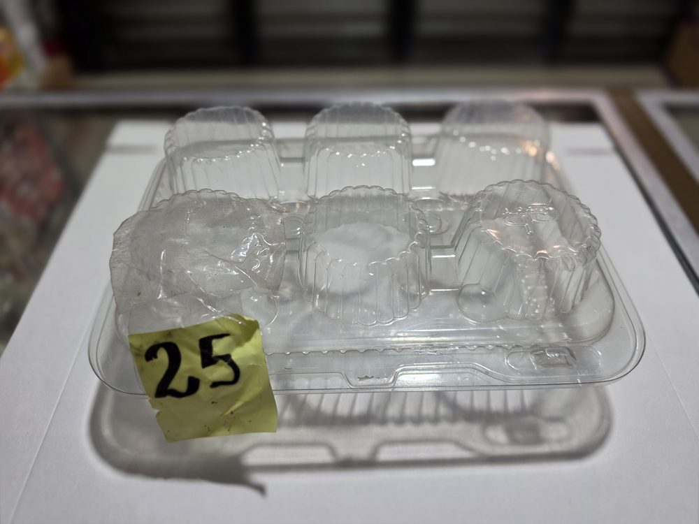 Envase plástico transparente tipo concha (clamshell) para 6 cupcakes