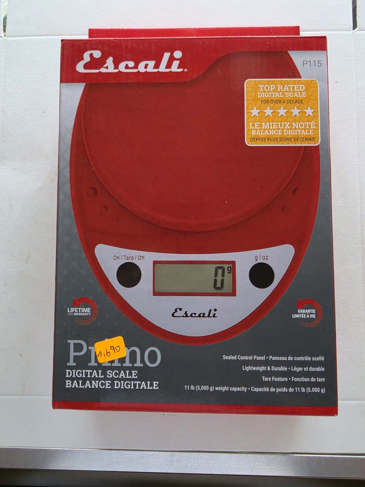 Balanza digital de cocina Escali Primo color rojo, en su caja