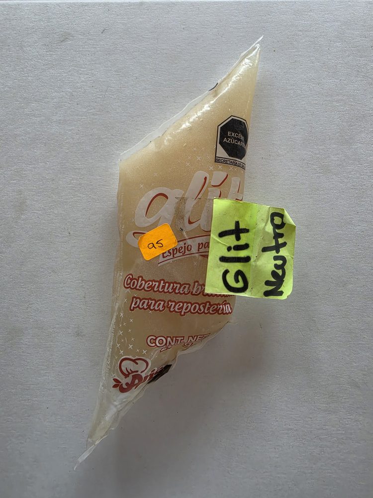 Bolsa de brillo espejo neutro (transparente ambar) para pasteles, 250